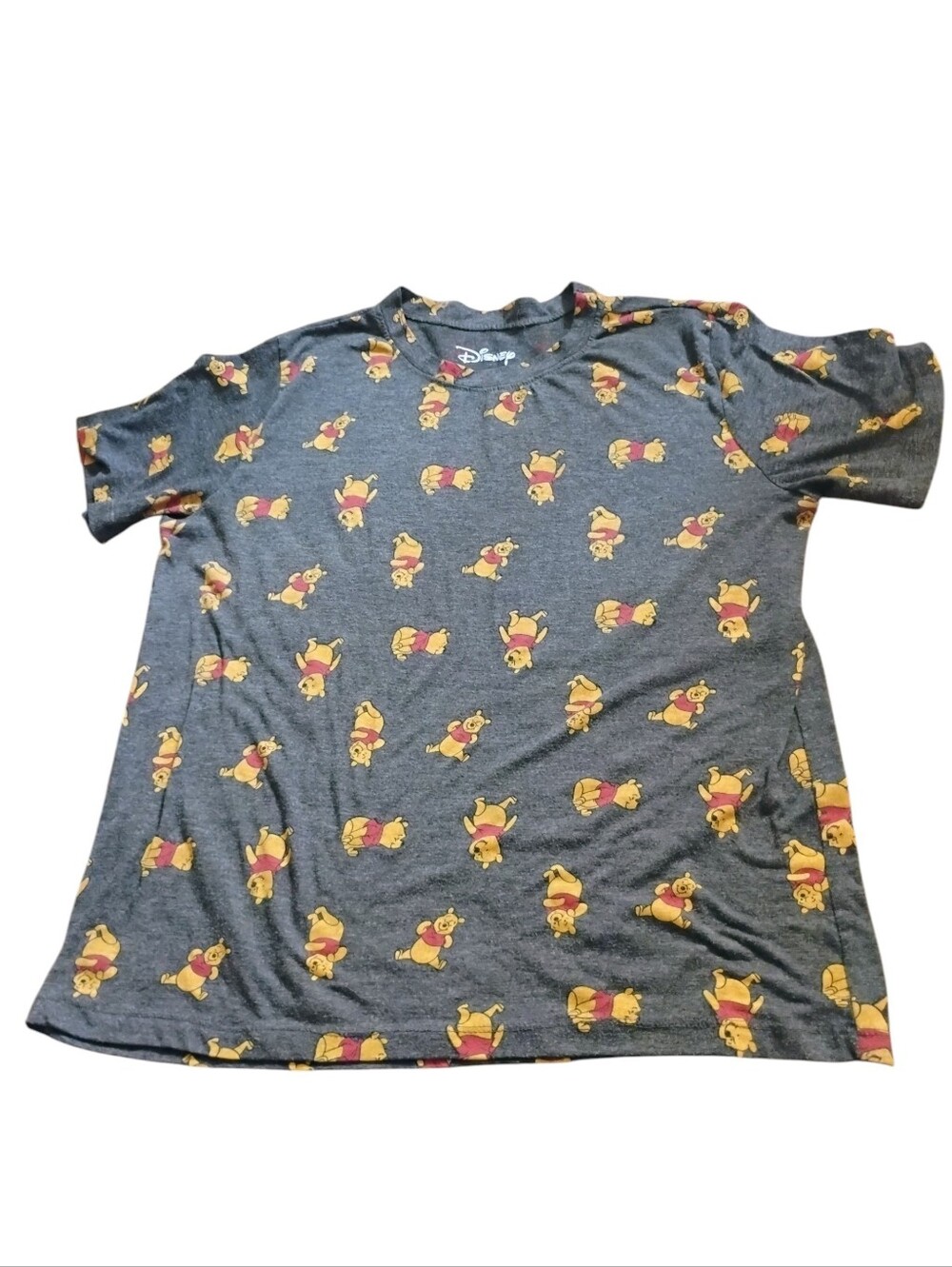 Disney Gray Winnie the Pooh All-Over Print Tee